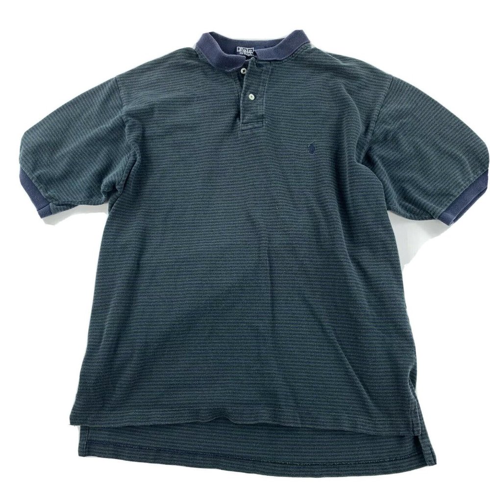 Polo Ralph Lauren Mens XL Polo Shirt Green Striped